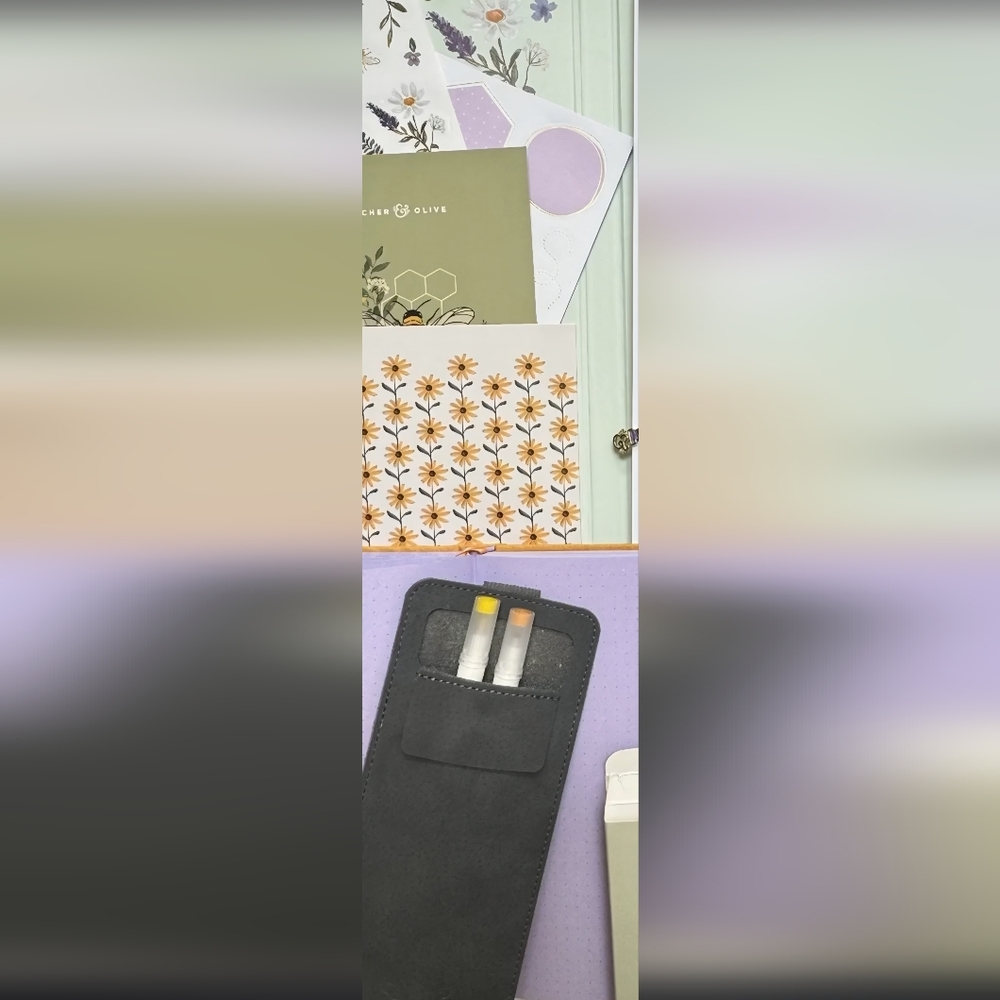 Archer & Olive Beekeeper's Garden Pen Pouch And Sticker Set